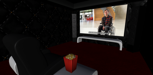 Preview of the project's environment - Interview viewing room - © 2023 Team Bob