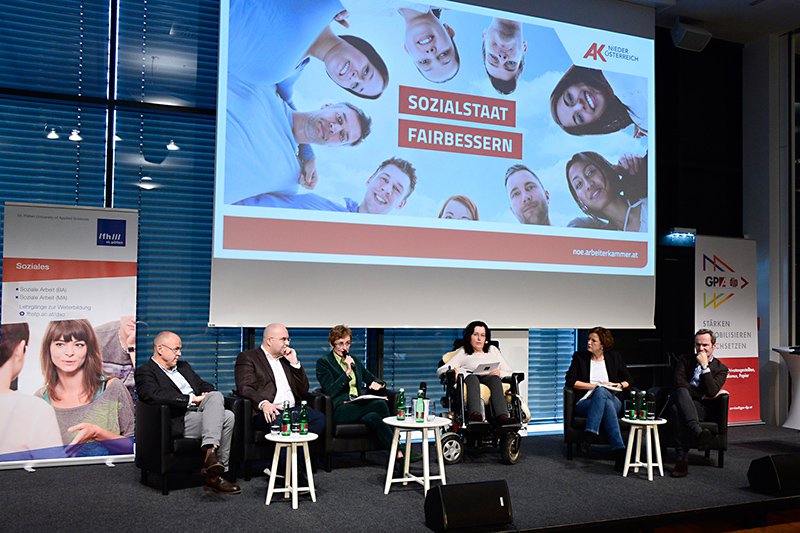 Nikolaus Dimmel, Markus Hofmann, Christine Mayrhuber, Moderatorin Dorothea Brozek, Agnes Streissler, Franz Schellhorn