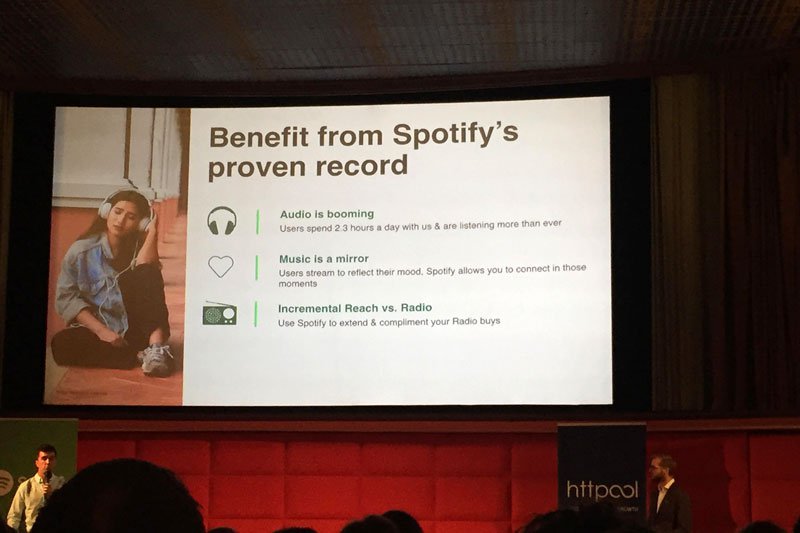 Präsentation von Spotify zum Thema Audio Ads