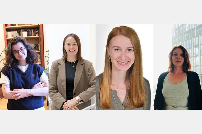 Patrizia Schöppl, Barbara Suler, Katharina Tauber und Johanna Wittner sind die Talente des Jahrgangs 2023 im Begabtenprogramm des Master-Studiengangs Digital Business Communications