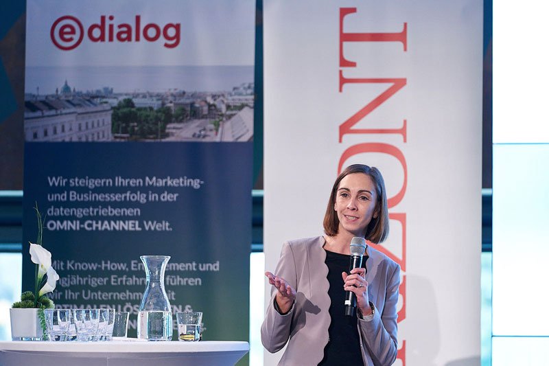 FH-Dozentin Barbara Klinser-Kammerzelt bei den Horizont Marketing Days 2019