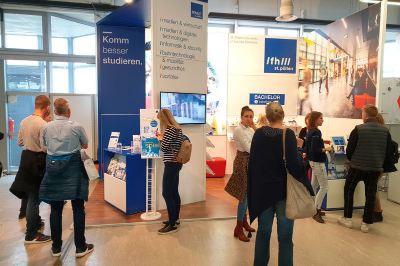 Department Medien und Wirtschaft auf der Bacherlor & More Messe Wien 2019