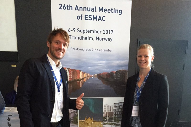 Brian Horsak und Anna Raberger auf der ESMAC-Konferenz