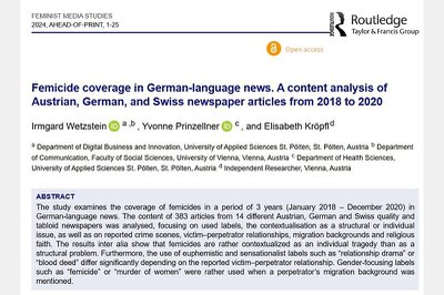 Studie zur Berichterstattung über Femizide